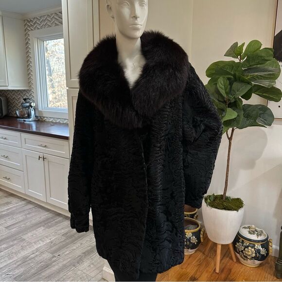 Swakara Jackets & Blazers - Fabulous 1950s/ 1960s vintage Swakara Fur Jacket